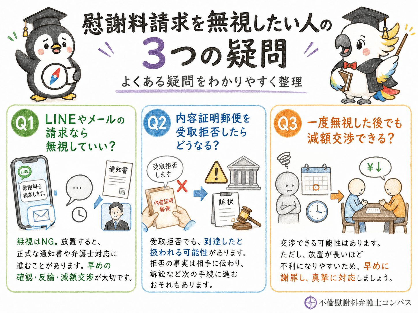 ７章　慰謝料請求を無視したい人によくある疑問４つ